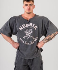 Футболка Nebbia Washed Rag Top GOLDEN AGE Black 788