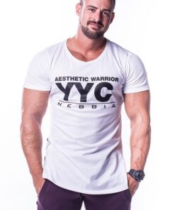Спортивна футболка Nebbia ATHLETIC LOGO White 730