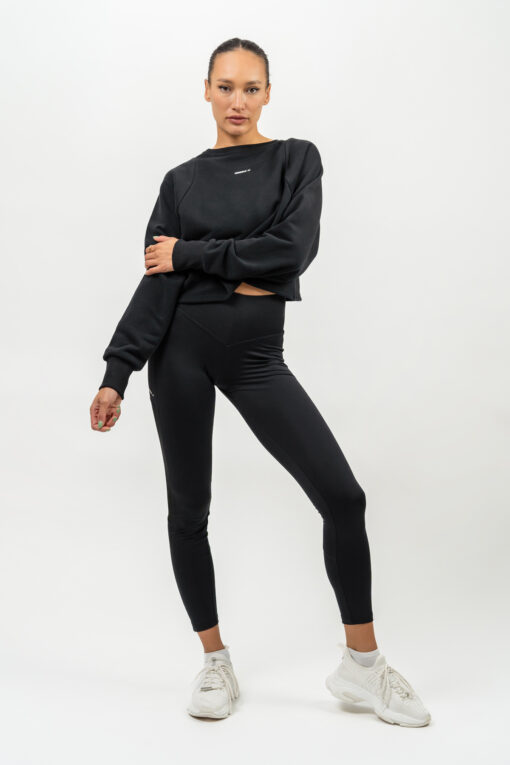 Світшот Nebbia Crop Crew Neck Sweatshirt GYM SPIRIT Black 483 - Зображення 3