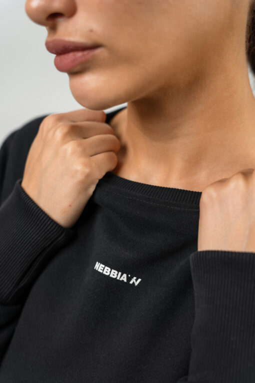 Світшот Nebbia Crop Crew Neck Sweatshirt GYM SPIRIT Black 483 - Зображення 4