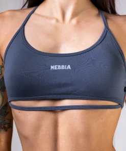Спортивне бра з відкритою спиною NEBBIA POWER 890 Сірий - Зображення 4