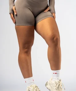 Шорти push-up з високою талією NEBBIA POWER 893 Попелясто-коричневий