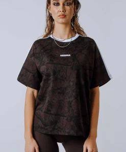 Футболка relaxed fit NEBBIA POWER 894 Темно-коричневий камуфляж